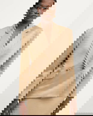 Liviana Conti sacou culoarea verde, un singur rand de nasturi, uni, F5WS88