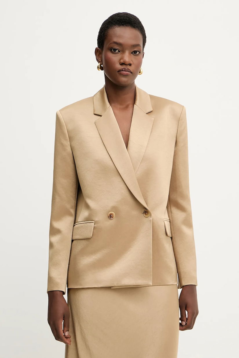 Liviana Conti sacou culoarea verde, un singur rand de nasturi, uni, F5WS88