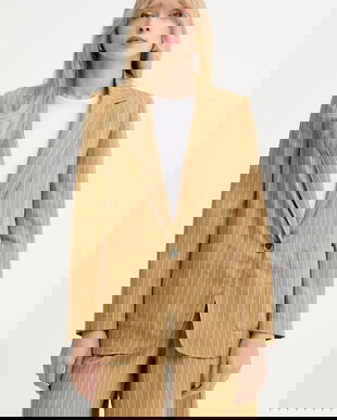 MAX&Co. sacou culoarea verde, un singur rând de nasturi, cu imprimeu, 2526046061200