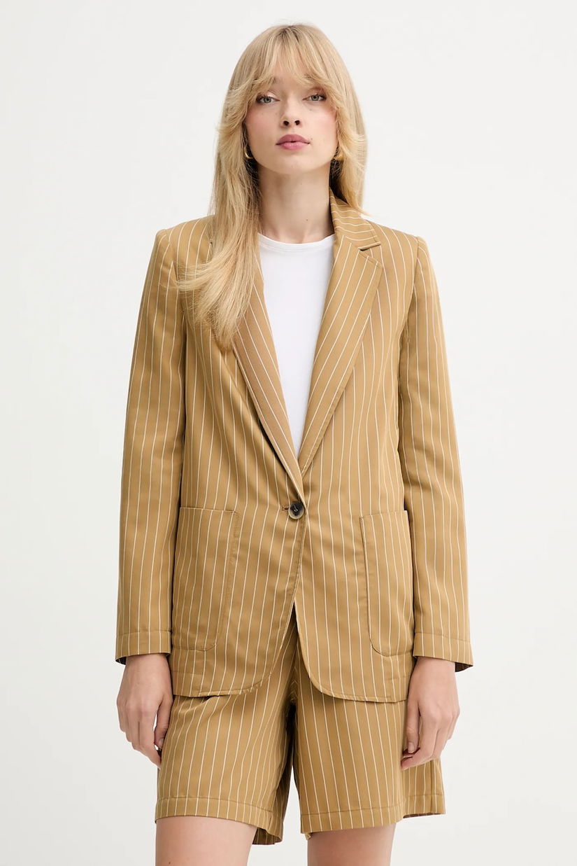 MAX&Co. sacou culoarea verde, un singur rând de nasturi, cu imprimeu, 2526046061200