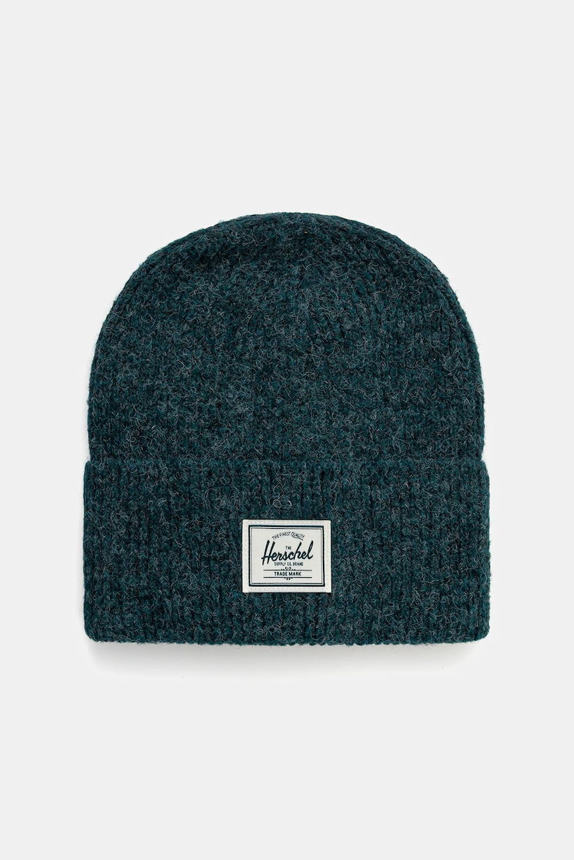 Herschel căciulă din amestec de lână Super Soft culoarea verde, 50481-06551-OS