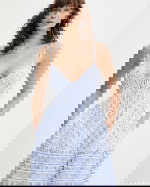 Hollister Co. rochie culoarea alb, mini, evazată, KI359-5065