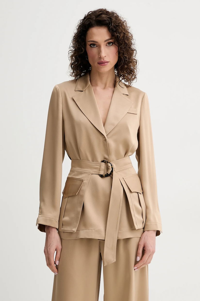 Simona Corsellini sacou culoarea verde, un singur rand de nasturi, uni, P25CPGI00401