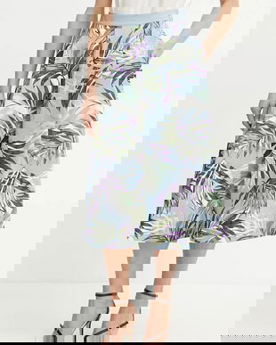 MAX&Co. fustă culoarea gri, midi, evazati, 2516101043200