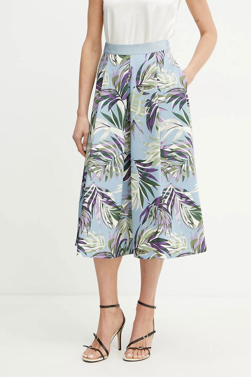 MAX&Co. fustă culoarea gri, midi, evazati, 2516101043200