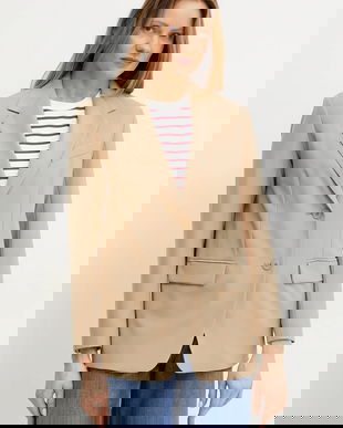 Weekend Max Mara sacou de lână culoarea verde, un singur rand de nasturi, uni, 2515041091600