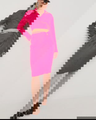 Herskind fusta culoarea violet, mini, drept