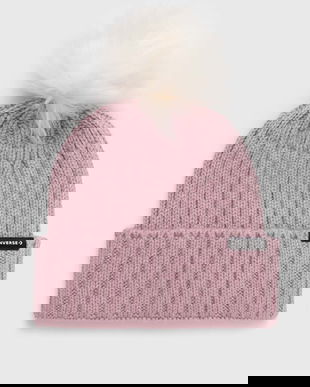 Converse caciula din amestec de lana culoarea violet, din tricot gros