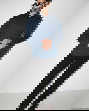 Medicine camasa din bumbac cu guler clasic, regular