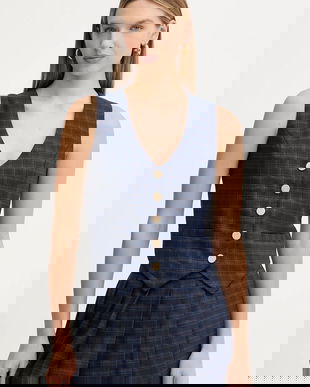 Fracomina vestă un singur rând de nasturi, FS25WJ5002W56195