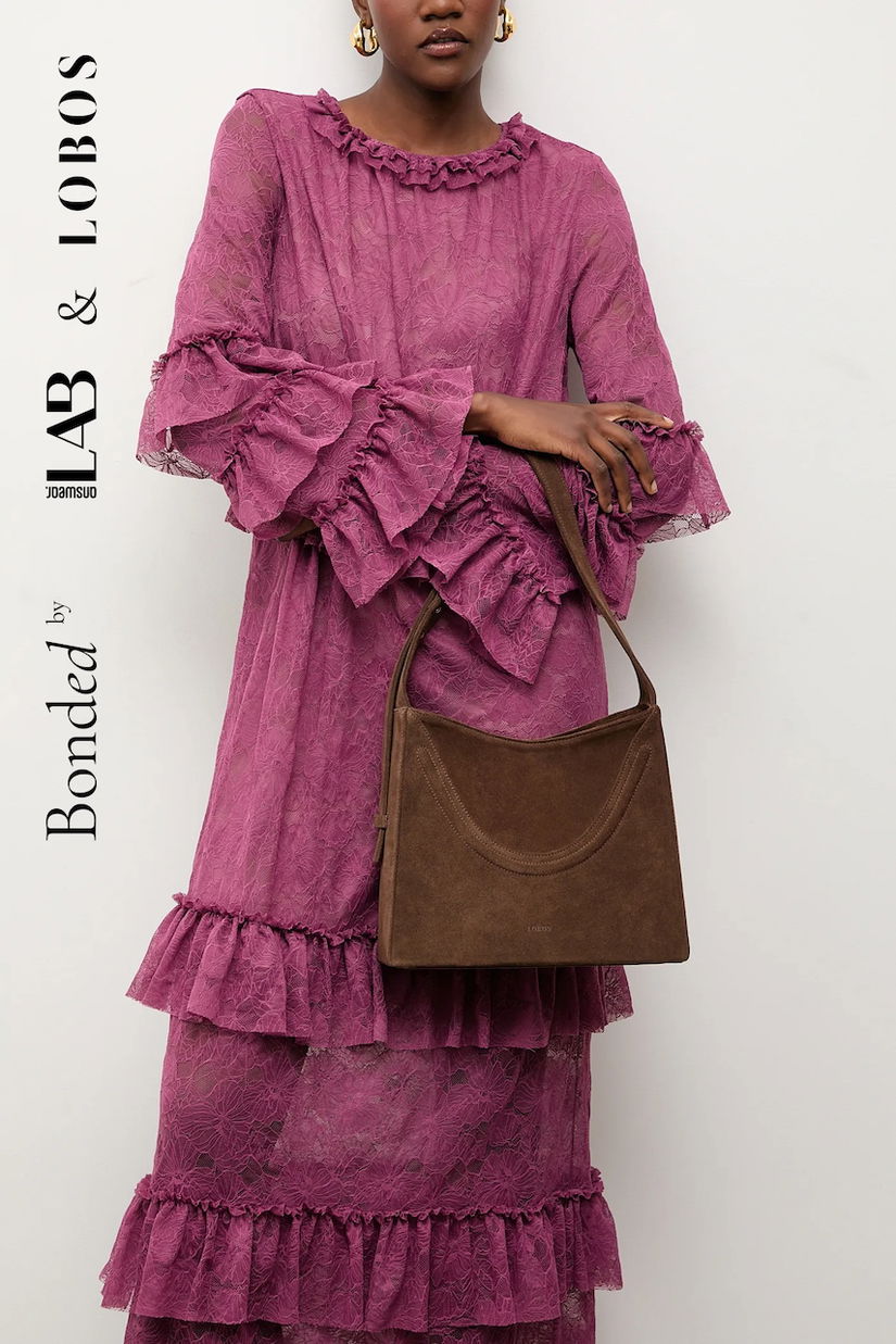 Bonded by Answear.LAB & LOBOS geanta de mână din piele întoarsă culoarea maro