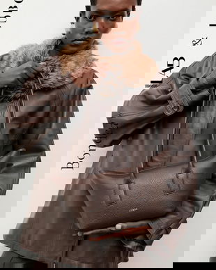 Bonded by Answear.LAB & LOBOS poseta de piele culoarea maro