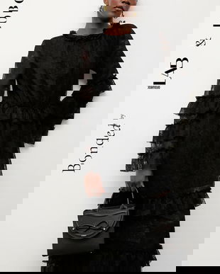 Bonded by Answear.LAB & LOBOS poseta de piele culoarea negru