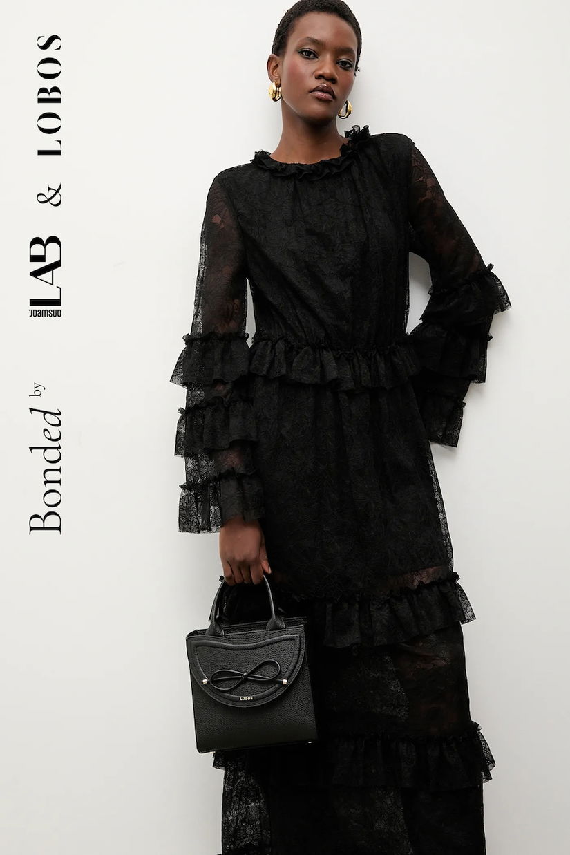 Bonded by Answear.LAB & LOBOS poseta de piele culoarea negru