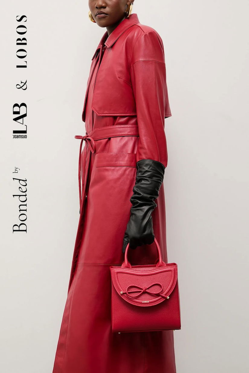 Bonded by Answear.LAB & LOBOS poseta de piele culoarea rosu