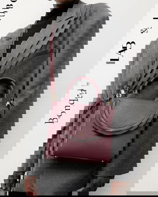 Bonded by Answear.LAB & LOBOS poseta de piele culoarea bordo