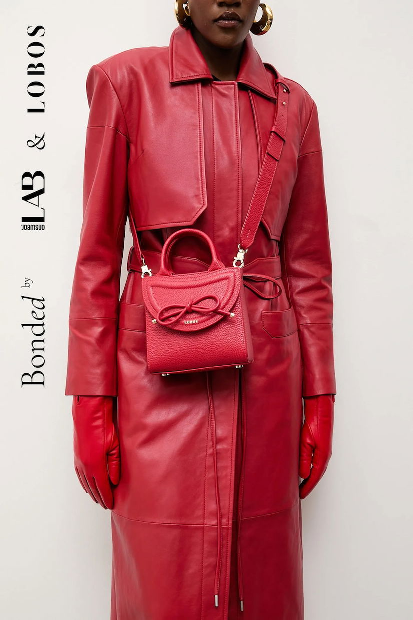 Bonded by Answear.LAB & LOBOS poseta de piele culoarea rosu