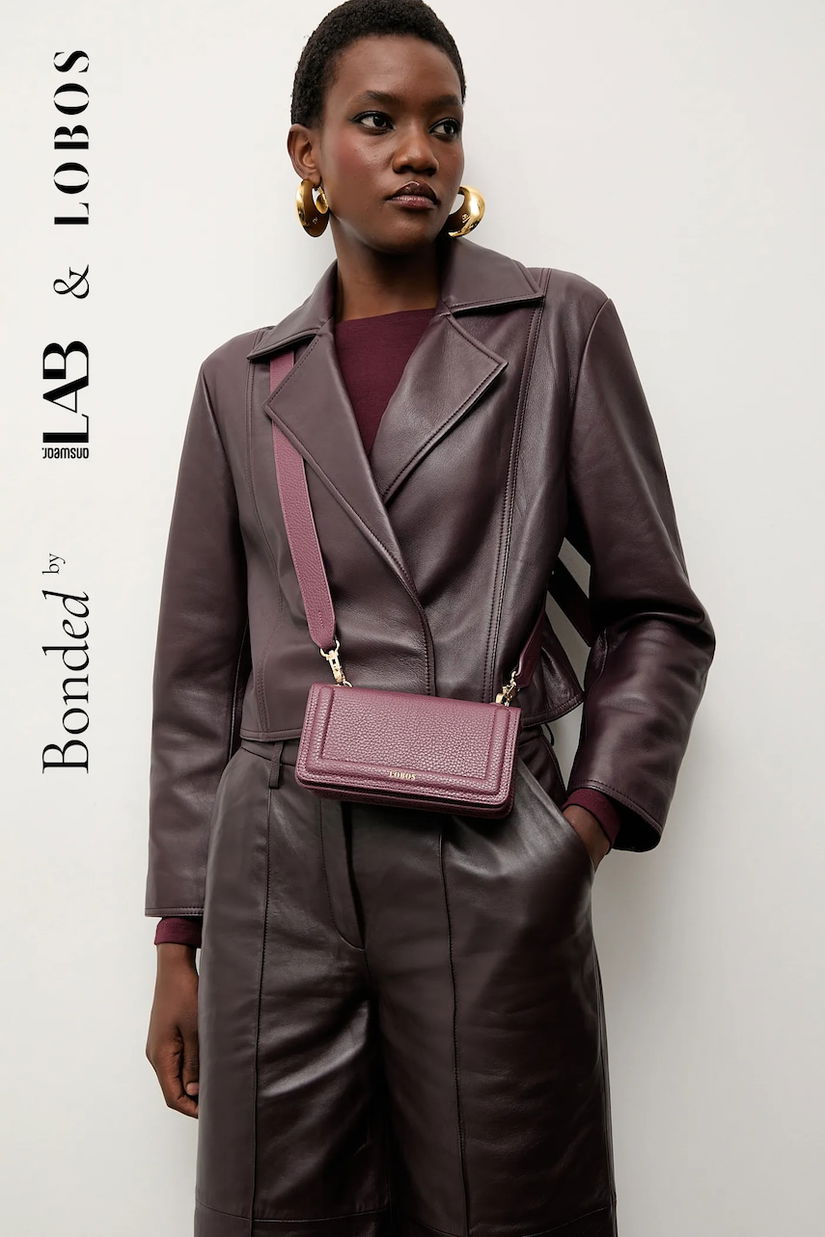 Bonded by Answear.LAB & LOBOS poseta de piele culoarea bordo