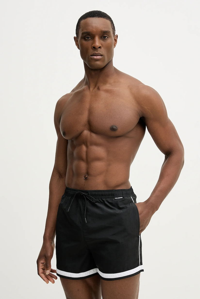 Karl Lagerfeld pantaloni scurți de baie CONTRAST culoarea negru, B1M46006