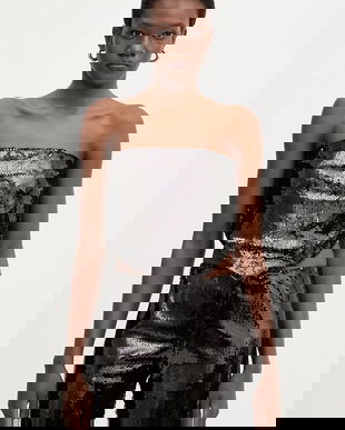 Haveone top culoarea negru, uni, RGE-P059