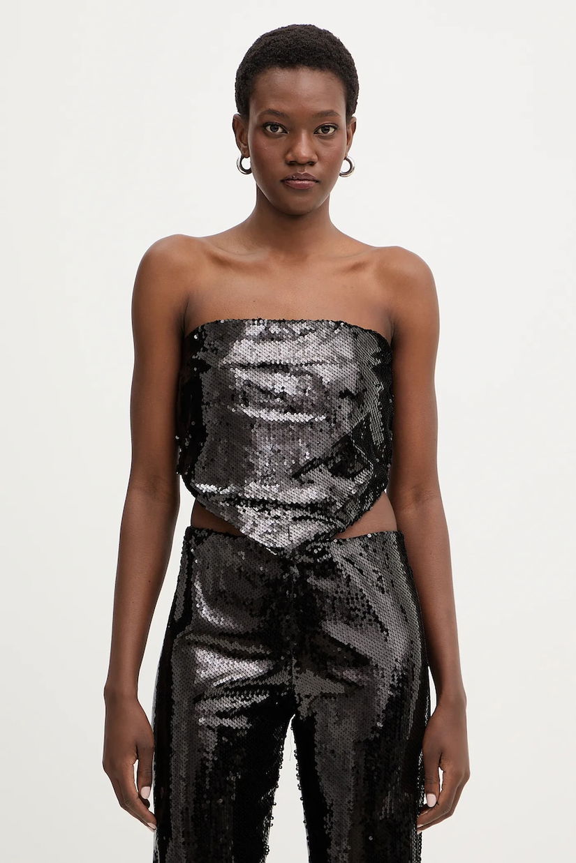 Haveone top culoarea negru, uni, RGE-P059