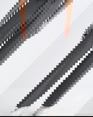 Abercrombie & Fitch pantaloni culoarea gri, drept, KI130-5124-133