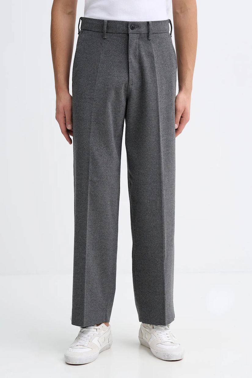 Abercrombie & Fitch pantaloni culoarea gri, drept, KI130-5124-133