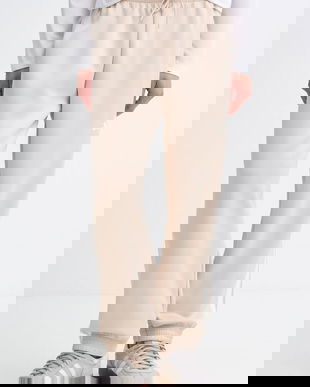 adidas pantaloni de trening Stadium culoarea bej, cu imprimeu, KC0418