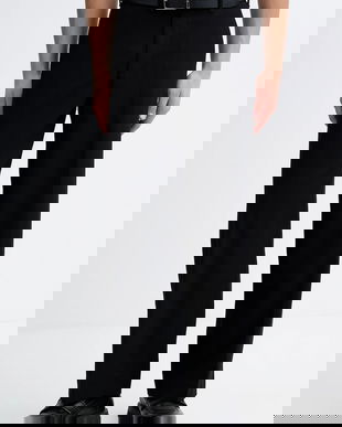 Abercrombie & Fitch pantaloni culoarea negru, drept, KI130-5124-900