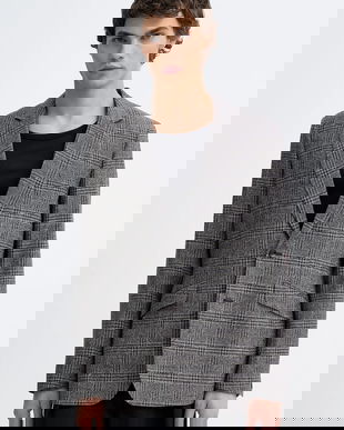 Rag & Bone geacă de lână culoarea gri, RV1D25F4MWO