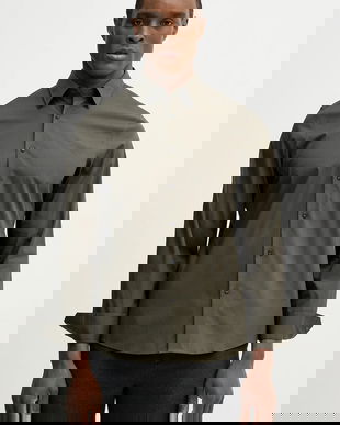 Michael Kors cămașă culoarea verde, cu guler clasic, regular, CF5409T4CZ