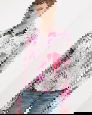 Karl Lagerfeld Jeans cămașă culoarea gri, cu guler clasic, slim, B1W11028