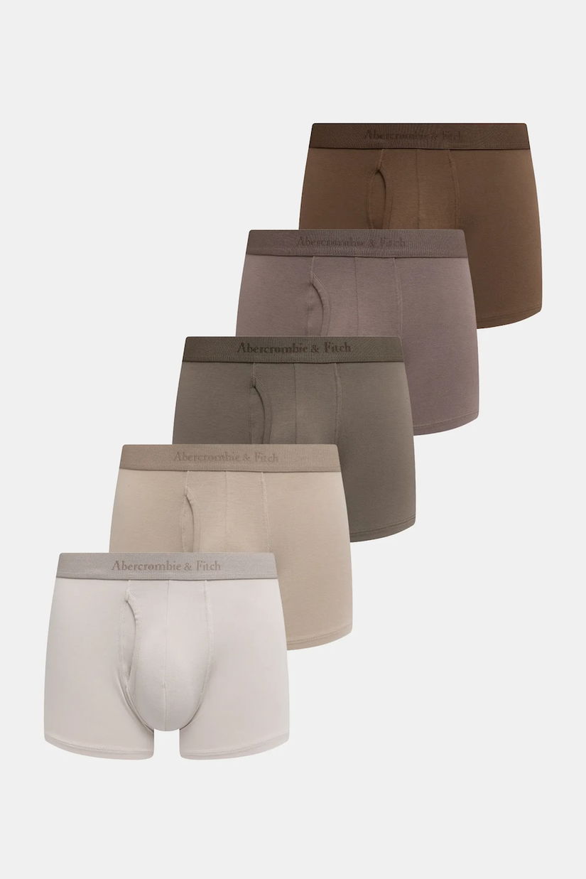Abercrombie & Fitch boxeri 5-pack culoarea bej, KI114-4031-400