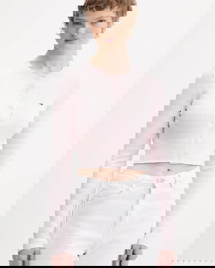 Tommy Jeans cardigan copii culoarea roz, light, DW0DW22023