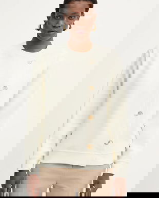 Karl Lagerfeld bluză KARL DAILY culoarea bej, uni, B1W20015