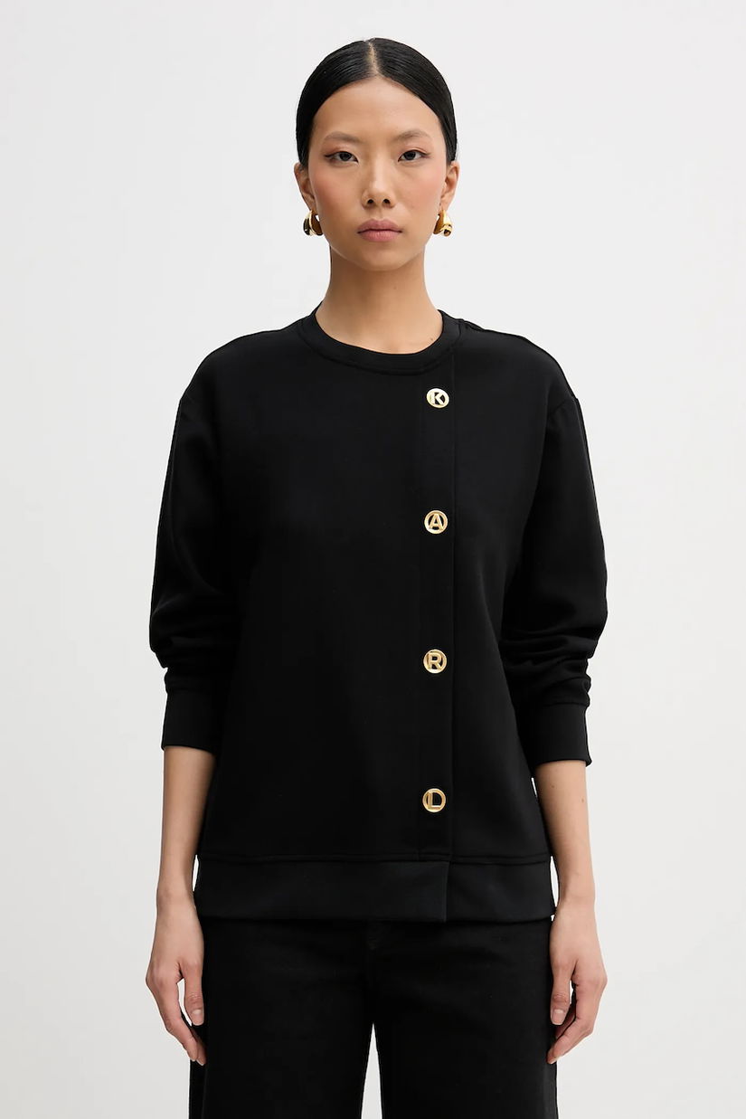 Karl Lagerfeld bluză KARL DAILY culoarea negru, uni, B1W20015