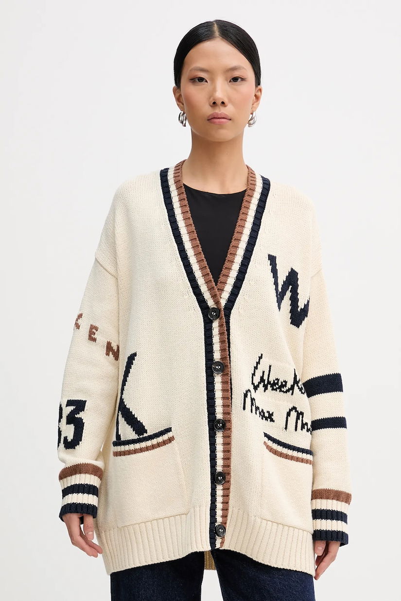 Weekend Max Mara cardigan BLASONE culoarea bej, 2615341061600
