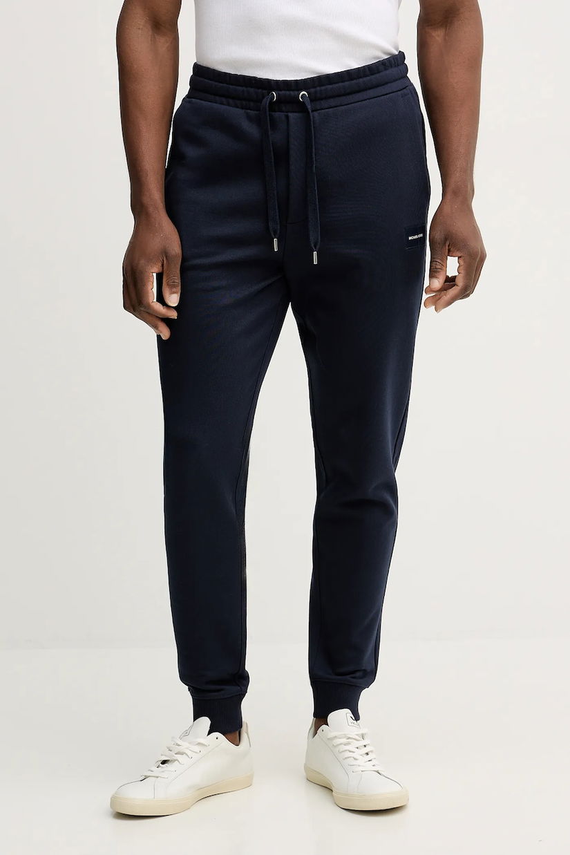 Michael Kors pantaloni de trening din bumbac culoarea bleumarin, uni, CR652VFHC4