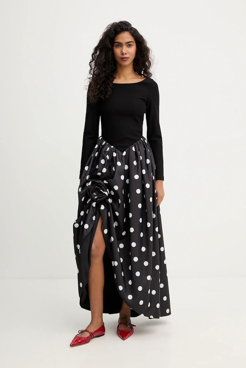 The Sleeper rochie culoarea negru, maxi, evazați, ARDR10G097R