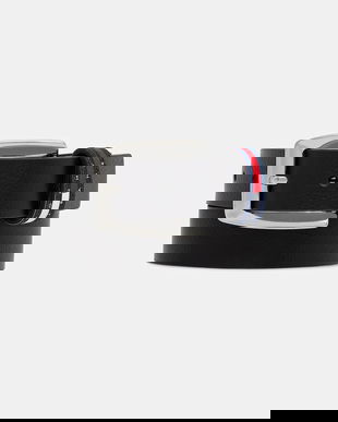 Tommy Jeans curea de piele culoarea negru, AW0AW18099