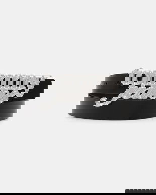 Tommy Jeans curea de piele culoarea negru, AW0AW18101