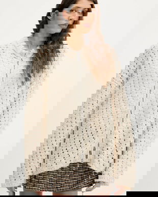 The Ragged Priest cardigan culoarea bej, light, RPAW251023KW