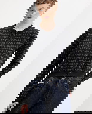 Tommy Jeans cardigan culoarea negru, light, DW0DW22030