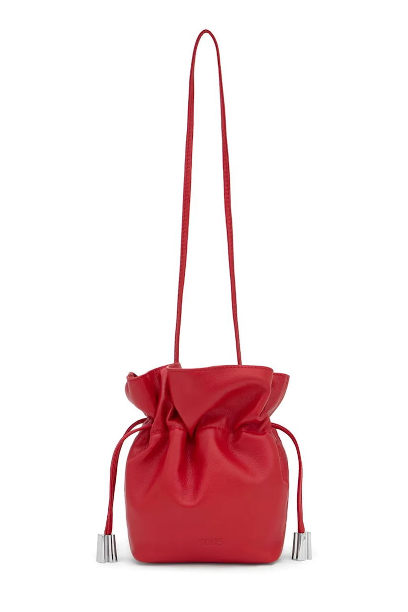 Tous geantă de piele Heritage culoarea rosu, 2002375417