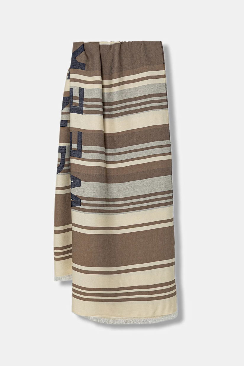 Weekend Max Mara șal AGALLO culoarea bej, cu model, 2615541084600