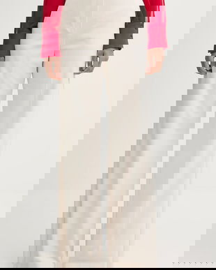 Marella pantaloni SEQUOIA culoarea bej, drept, high waist, 2613131211200