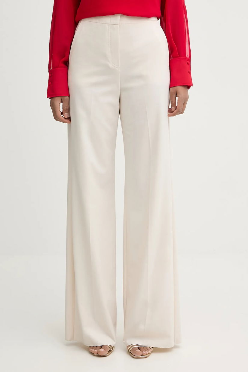 Marella pantaloni SEQUOIA culoarea bej, drept, high waist, 2613131211200