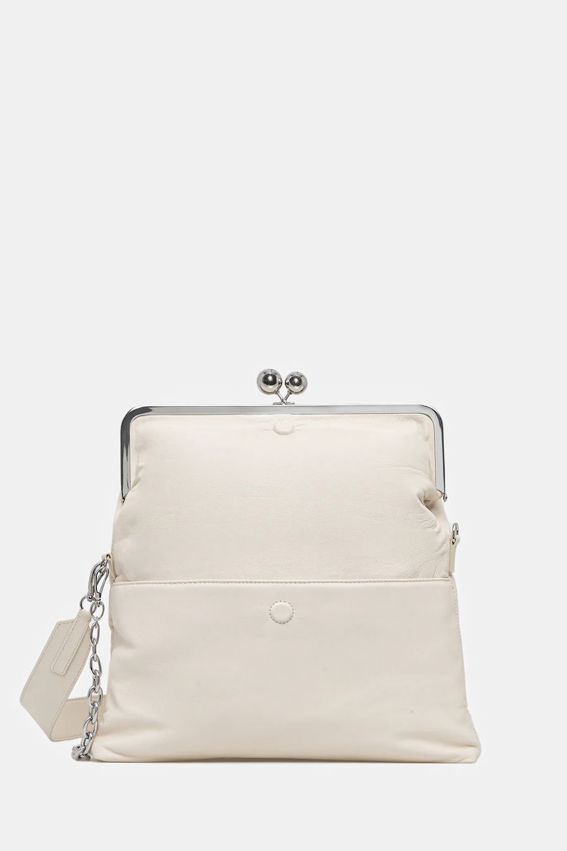 Weekend Max Mara geantă de piele ASLALOM culoarea bej, 2615511184600