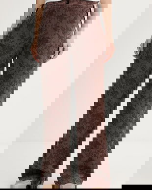 Hoss Intropia pantaloni culoarea maro, drept, high waist, 6542835