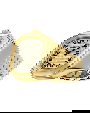 Fossil inel cu ceas culoarea auriu, ES5446